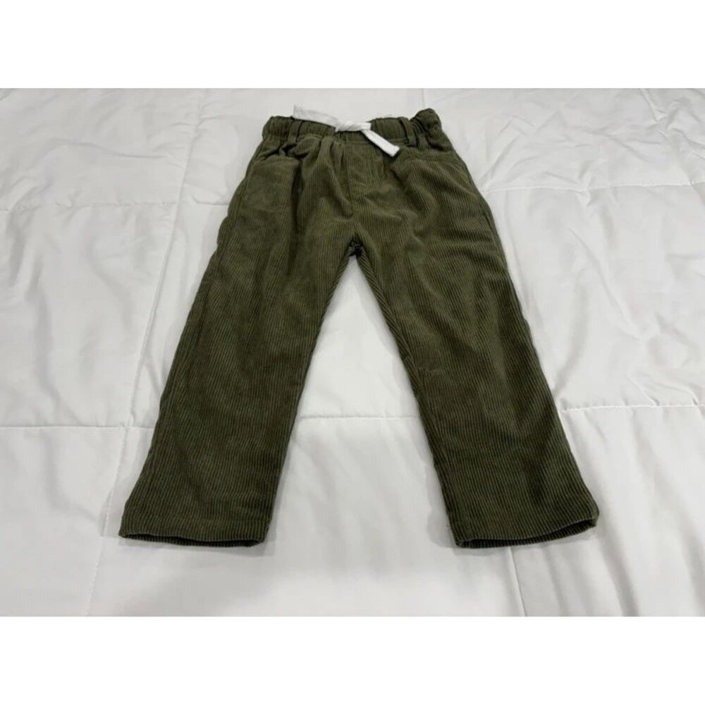 Baby Boy’s Little Bipsy Collection Corduroy Size 3t -4t Khaki-Dark Green Pants